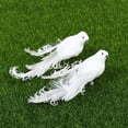 thumbnail image 4 of Fuwaxung White Feather Curly Bird White Bird Faux Foam Feather Dove Craft Bird DIY Ornament Mini Ornament Ornament Mini Decorative Birds, 4 of 7