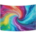 thumbnail image 3 of FREEAMG Rainbow Circle Tapestry Hippie Wall Hanging Tapestries Aesthetic Decorative for Living Room Bedroom Ceiling 60x51In, 3 of 7