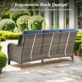 thumbnail image 5 of Gymojoy 4 Pieces Outdoor Patio Furniture Set with Fire Pit Table,Swivel Chairs with 6" Thick Cushion,Patio Conversation Sets for Porch Deck Garden Backyard, 5 of 14