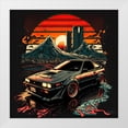 thumbnail image 2 of Maki 15x15 White Modern Wood Framed Wall Art Titled - Toyota Ae86 Retro I, 2 of 6