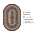 thumbnail image 3 of Homespice Decor 304629 5 x 8 ft. Wildwood Ultra Durable Oval Braided Rug - Brown, 3 of 5
