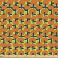 thumbnail image 1 of Nature Art Fabric by the Yard, Orange Fruits Graphic Harvest Farm Organic Summer Graphic, Upholstery Fabric for Dining Chairs Home Decor Accents, Vermilion and Lime Green by Ambesonne, 1 of 5