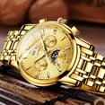 thumbnail image 4 of OLEVS Automatic Watches for Mens Self Winding Mechanical Multifunction Chronograph Luxury Business Dress Moon Phase Stainless Steel Waterproof Luminous Calendar Mens Wrist Watches Reloj Para Hombre, 4 of 13
