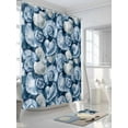 thumbnail image 3 of Fsddascl Blue Ocean Conch Shower Curtain Set - Small 36" x 72" Washable Bathtub Curtain with 12 Hooks, Nautilus Summer Coastal Vintage Waterproof Fabric Stall Shower Curtains for Bathroom/Bathtub, 3 of 6