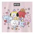 thumbnail image 3 of Playera BT21 Talla G Manga Corta Estampada Corazones Estrellas y Peluches Fit Oversize Rosa, 3 of 4