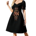 thumbnail image 4 of Vestido de manga corta de edición limitada de 1964, ropa para mujer, vestido elegante de lujo para mujer., 4 of 8