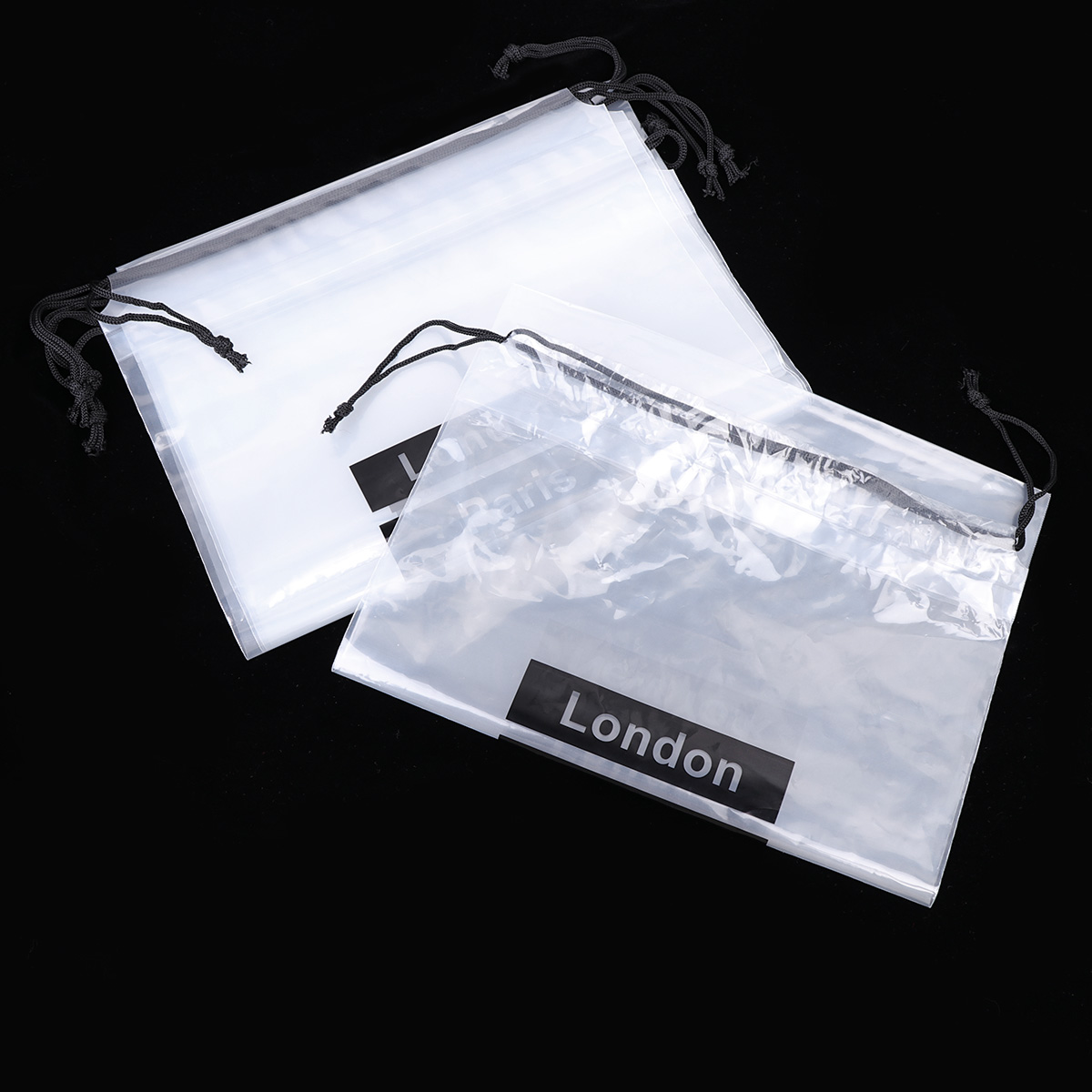 unbranded 30 pcs Waterproof Shoes Bag Transparent Shoe Organizer Outdoor Portable Drawstring Pouch Travel Drawstring Pouch