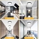 thumbnail image 4 of Luz LED de panel plano redondo de 15,4 pulgadas - Luz de techo LED de 25 W para porches, armarios, escaleras, negro, ubicación húmeda, 4 of 5