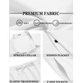 thumbnail image 5 of Conjunto corto de verano para hombre COOFANDY, blanco, talla mediana, 5 of 5