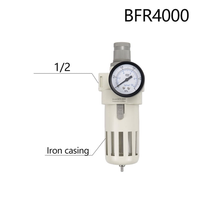 1PCS BFR2000 1/4 BFR3000 3/8 BFR4000 1/2 Pompe à Air Filtre Soupape de Réduction de Pression Séparateur Huile-Eau Régulateur, Longue Durée