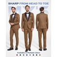 thumbnail image 2 of Mys Traje De 3 Piezas Para Hombre Con Solapa Chal Y Un Botón, Esmoquin Ajustado, Chaqueta De Cena Premium, Chaleco, Pantalones Y Corbata, Color Caqui, 2 of 5