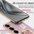 thumbnail image 4 of Allytechgroup Galaxy S23 FE Case with Stand, Cute Spacemen Design Plating Back Cover Slim Fit Bumper Shockproof Protective Phone Case for Samsung Galaxy S23 FE, Purple, 4 of 11