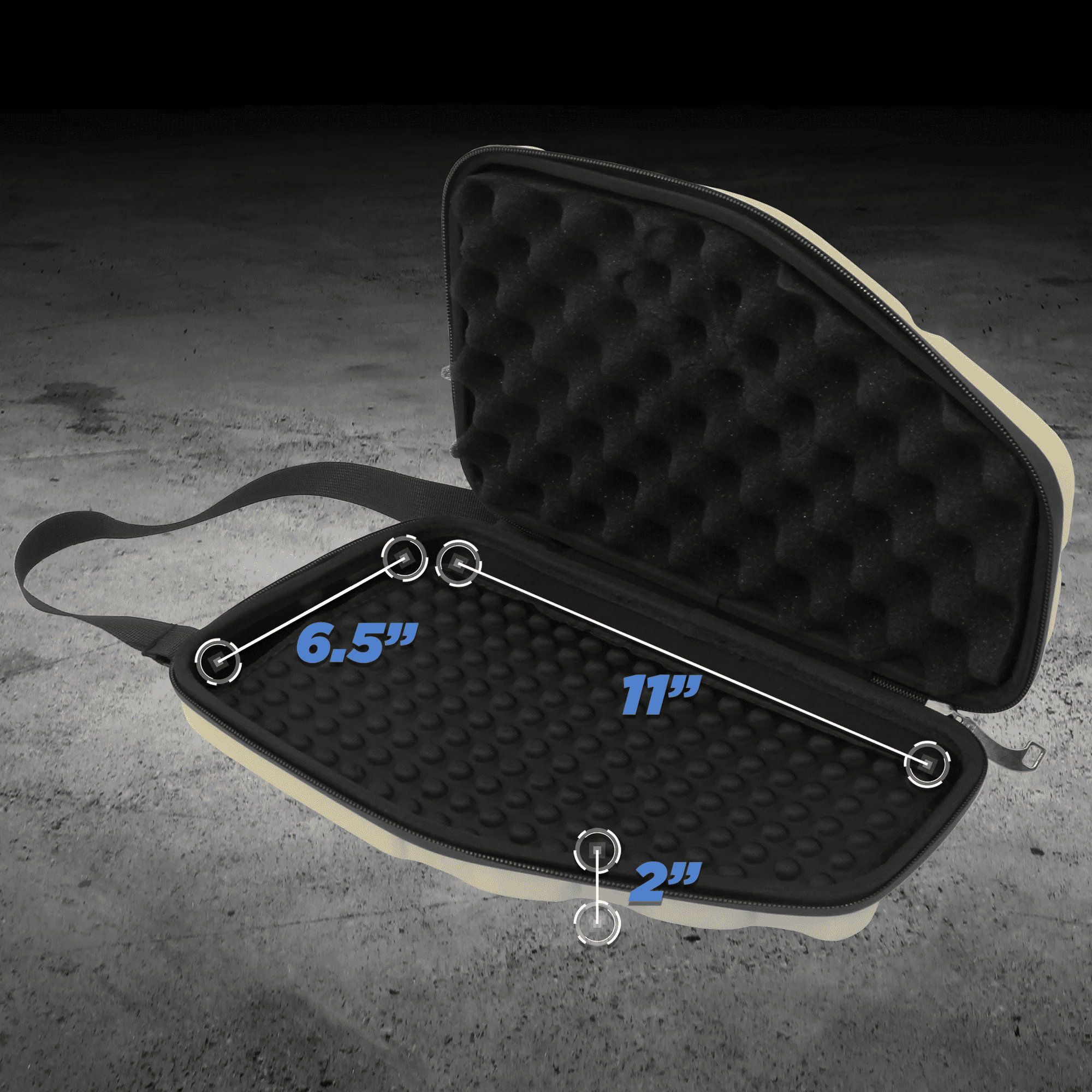 Durable Pistol Case with Foam Interior, Compact and Secure Storage for Handguns