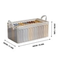 thumbnail image 3 of Large Capacity Handheld Storage Bag, Foldable and Collapsible Organizer with Reinforced Steel Frame, Made of Durable Non-Woven Fabric, Perfect for Storing Clothes, Toys, and Daily Necessities in Home, 3 of 11