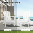 thumbnail image 4 of JUSTLET Adirondack Chair, 4PC Plastic Folding Outdoor Patio Chairs, Outside HDPE Chairs for Lawn, Yard, White, 4 of 9