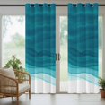 thumbnail image 5 of Outdoor Curtains for Patio Waterproof, Ombre Teal Waves Outdoor Privacy Panels Grommet, Abstract Art Gradient Modern Blackout Outside Curtains for Porch/Cabana/Pergola/Gazebo 54"x108", 2 Panels, 5 of 8