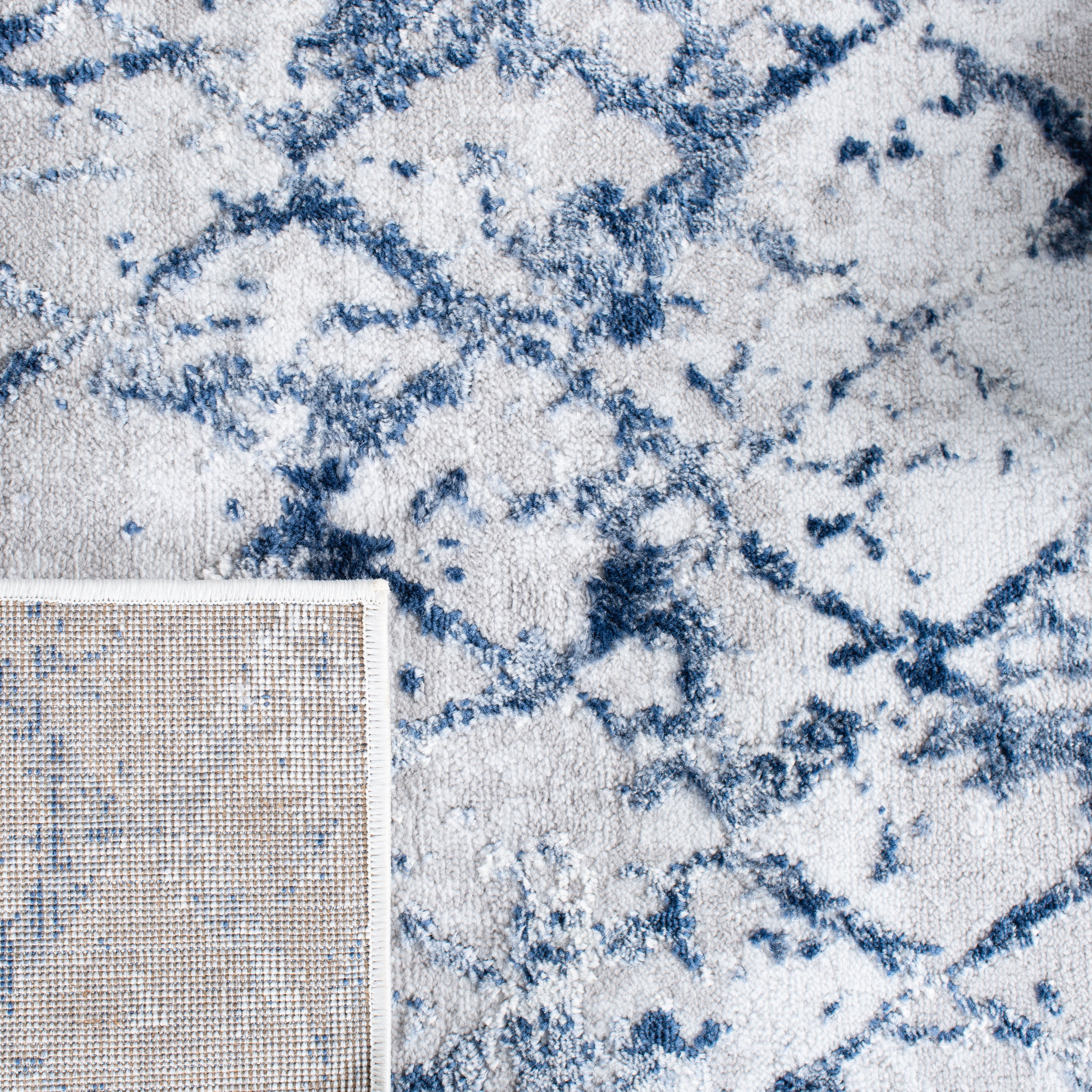 SAFAVIEH Amelia Roslyn Abstract Area Rug, Gray/Navy, 11' x 15'