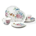 thumbnail image 2 of Lenox Butterfly Meadow Hydrangea 12-Piece Ceramic Porcelain Dinnerware Set (Service for 4), 2 of 2