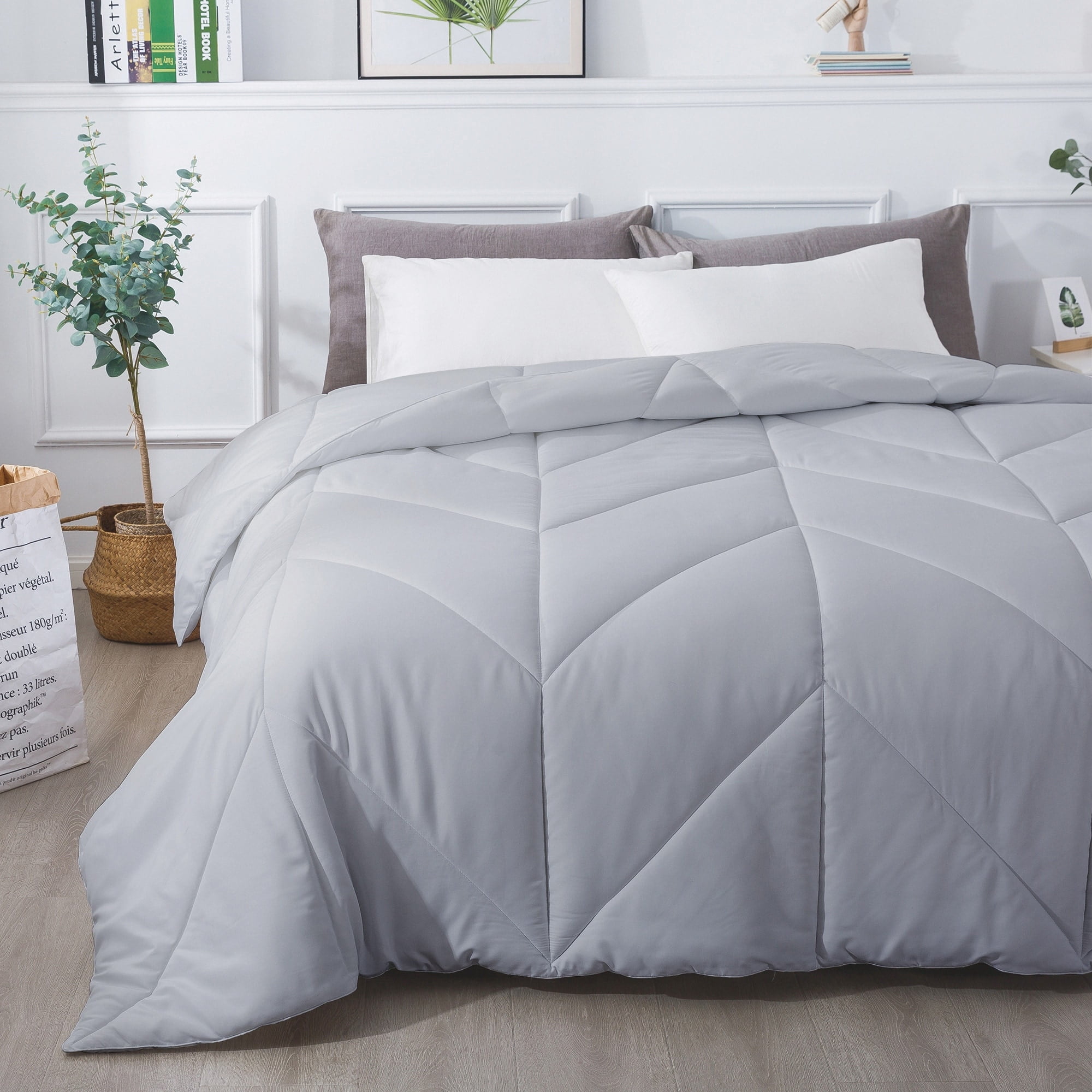 Chevron Down Alt Comforter - King - Pearl Blush
