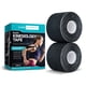 thumbnail image 1 of Care Science Cinta de kinesiología impermeable, tiras precortadas de 40 unidades (2 rollos) Negro | Cinta elástica para deportes y levantamiento de pesas que soporta músculos y articulaciones. Resiste, 1 of 7
