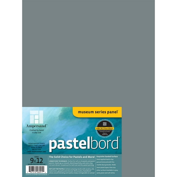Ampersand Art Pastelbord, 9" x 12", Gray