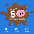 thumbnail image 4 of The Oinkredible You Laugh You Lose Party Game,Family Games for Adults, 5 Pig Snouts & Mud Tokens, Funny Games for Friend & Family, 4-8 Players, Ages 8+, 4 of 5