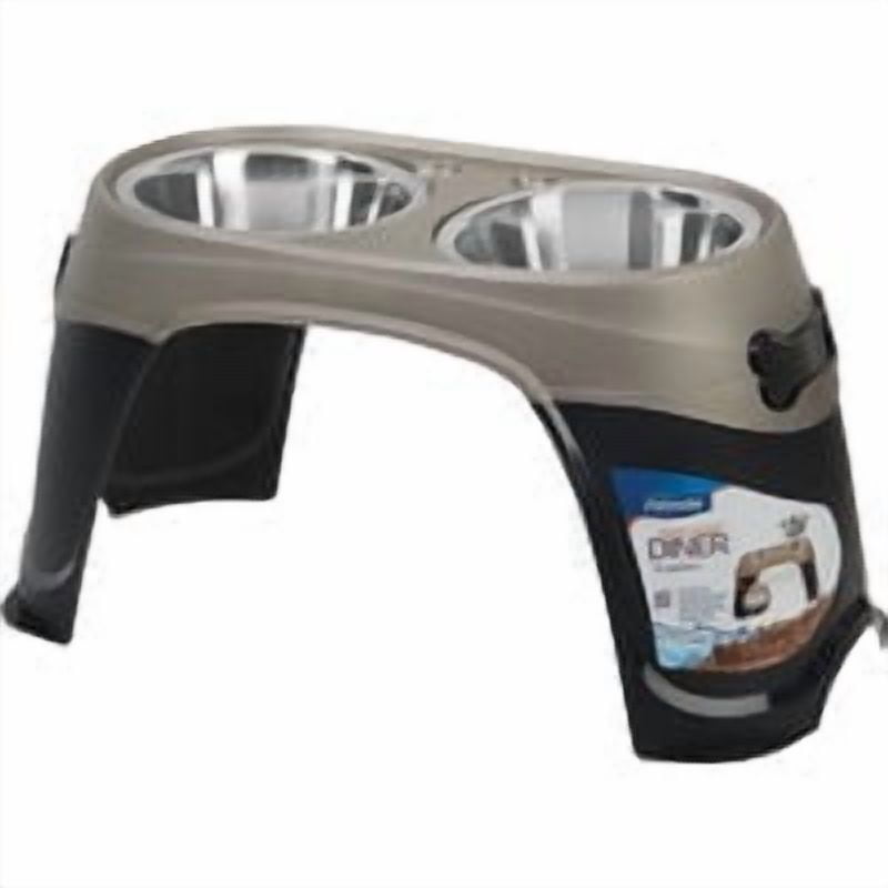 Petmate Doskocil Petmate Easy Reach Diner Elevated Pet Food Bowl - Pack of 2 Contractor Value Pack