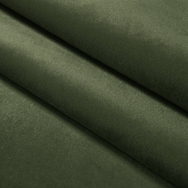 SUN+BLK Olive 100% Blackout Velvet Curtains, 52x84, Set of 2 photo 8