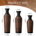 thumbnail image 2 of Hand-Woven PVC Rattan Vases Set of 3,GreyBrown and Beige Striped Floor Vases for Home Decor, 2 of 7