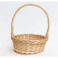 thumbnail image 1 of Panier Rond Marron Clair avec Poignée en Osier, 1 of 1