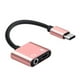 thumbnail image 1 of Sidaley Convertidor de carga de auriculares 2 en 1 tipo C a conector de 3,5 mm, reemplazo de adaptador de audio USB tipo C para Mate 20 Pro Teléfono y Comunicación oro rosa, 1 of 6