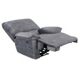 Simone Power Recliner Gray Extra Wide Seat, Padded Armrests, USB