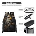 thumbnail image 4 of Yiaed Noble Style Bald Eagle Print School Backpack College Backpack Daypacks for Students High School Spacious and Durable Daypack for Work and Travel-One Size, 4 of 6