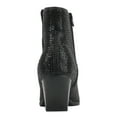 thumbnail image 3 of Soda Women Ankle Boots Pointed Toe Low Heel Rhinestone Bling Short Western Cowboy Booties Side Zipper BREW-S Black 9, 3 of 5