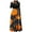 Black, variant on Halloween Costumes Vintage Printed Long Sleeve Crewneck Casual Dress Elegant Gothic Long Dresses for Women Orange XXL
