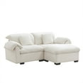 thumbnail image 5 of 2 Seater Deep Seat Cloud Like Sectional Couch With Storage Space Under Each Seat, Modular Sectional Sofa with Storage Reversible Ottoman, 5 of 5