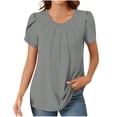 thumbnail image 1 of Liquidation d'Économies! BEFOKA T-Shirt Grande Taille pour Femmes, Blouse Décontractée d'Été pour Femmes, Blouse à Manches Courtes Imprimée Mode pour Femmes Col Rond Décontracté, 1 of 4
