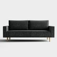 thumbnail image 4 of Furniture of America Doux Black MCM Custom Boucle Upholstered Fabric Welt Trim Sofa Living Room Couch, 4 of 9