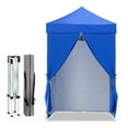 thumbnail image 4 of INTER HUT 5x5 Outdoor Pop up Canopy Gazebo with 4 Removable Sidewalls, Instant Easy Set up Outdoor Canopy Commercial Sun Shelter with Carry Bag, Blue, 4 of 10