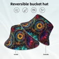 thumbnail image 5 of Daiia Mandala Colorful Pattern Bucket Hat - Trendy Cotton Sun Hat for Beach, Golf, Fishing - Fun Outdoor Vacation Boonie for Men and Women, 5 of 9