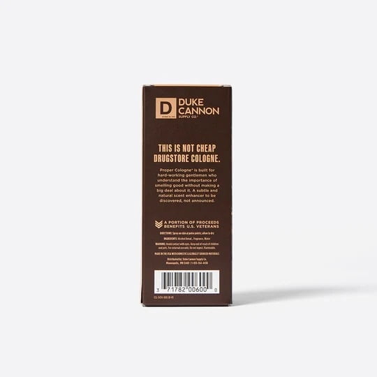 Duke Cannon Supply Co. Proper Cologne Palomino Scent, Mahogany & Vanilla, 1.7 fl oz