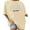 Beige, variant on Ladies' Summer Fashion Casual English Letter Print Loose Shoulder Round Neck Short Sleeved T Shirt Top Womens Athletic Tee Shirts Women T Shirt for Summer Workout Top Top Women Loose Long T Shirts for