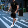 thumbnail image 3 of MKLEKYY Pijama Corto De Verano Para Hombre, Ropa Deportiva, Camiseta Transpirable De Manga Corta Y Pantalones Cortos Deportivos Con Bolsillos., 3 of 4