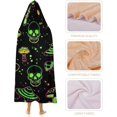 thumbnail image 4 of Gothic Skull Fleece Wearable Blanket for Adults with Halloween Themed Hooded Blanket Warm Cozy Bones Gift for Women, 4 of 6