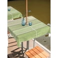 thumbnail image 2 of Outdoor Tablecloth with Umbrella Hole for Patio/Picnic/Party/Camping, Sage Green Wooden Grain Waterproof Table Cloth Square Cover Washable, Farmhouse Vintage Ombre Geometric (60"x 60"), 2 of 8