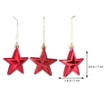 thumbnail image 3 of Raindrops Red Christmas Star Ornaments Hanging Decorations Plastic 18 Pieces Holiday Tree Decor, 3 of 8