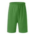 thumbnail image 5 of REORIAFEE Men's Set Outfits Casual Beach Summer Set Gym Outfits Men's Fashion Short Sleeve Round Neck Coat Elastic Waist Shorts Coat Suit Green XL, 5 of 6