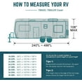 thumbnail image 6 of KING BIRD Upgraded Travel Trailer RV Cover, Extra-Thick 5 Layers Anti-UV Top Panel, Durable Camper Cover, Fits 35'- 38' Motorhome -Breathable, Waterproof, Rip-Stop, 6 of 10