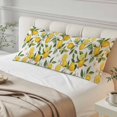 thumbnail image 2 of Yellow Lemon Throw Pillow Covers Green Leaf White Flowers Farm Plant Summer Decorative Lumbar Pillow Cover Rectangle Cushion Case for Sofa Couch Bed Living Room Bedroom 20 X 60 Inches, 2 of 9
