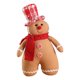 thumbnail image 2 of SUSUchens Muñeco de jengibre de peluche con forma de hombre de jengibre, decoración navideña, almohada suave, sentado, de pie, juguete de jengibre colgante para decoraciones de fiestas navideñas,, 2 of 8
